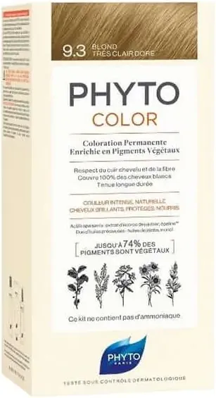 Phyto Phytocolor Безамонячна боя за коса 9.3 Светло Златисто Русо / Blond Tres Clair Dore