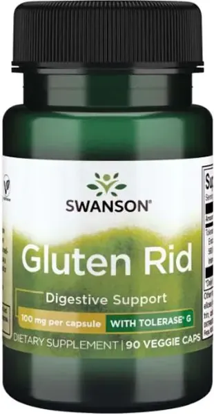 Swanson Gluten Rid with Tolerase G Продукт за отстраняване на глутен с толераза G 100 мг х 90 капсули