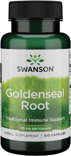 Swanson Goldenseal Root Златен корен 125 мг 100 капсули