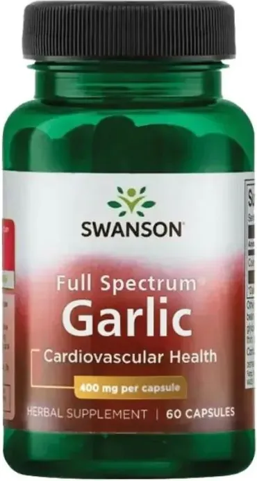 Swanson Garlic Пълен Спектър Чесън за здравето на сърцето х60 капсули