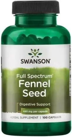 Swanson Fennel Seed Резене (Див Копър) За добро храносмилане 480 мг 100 капсули