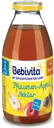 Bebivita нектар ябълки и сливи без глутен 4М+ 200 мл