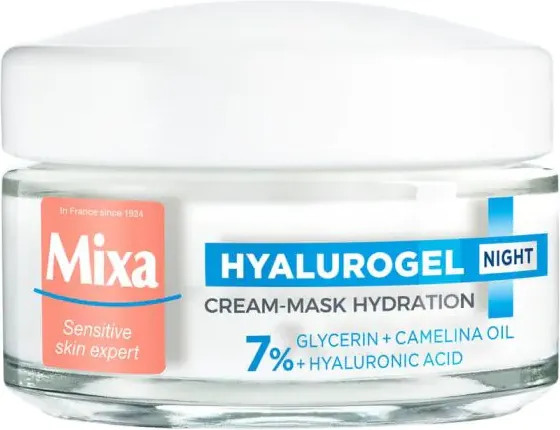 Mixa Hyalurogel Хидратиращ нощен крем за лице 50 мл
