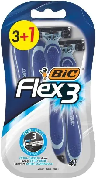 Bic Flex 3 Самобръсначка за многократна употреба за мъже х 3+1 бр