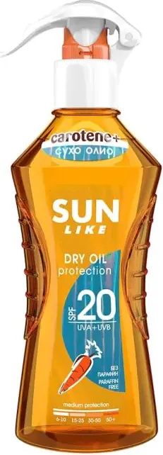 Sun Like Слънцезащитно сухо олио за тяло SPF20 200 мл