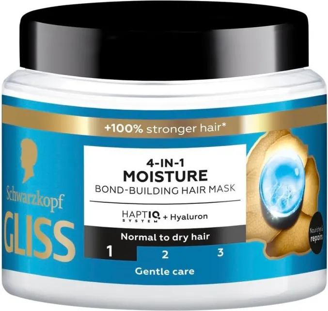 Gliss 4-in-1 Moisture Хидратираща маска за нормална до суха коса 400 мл