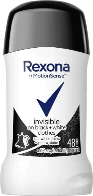 Rexona Invisible on Black + White Clothes Стик против изпотяване за жени 40 мл