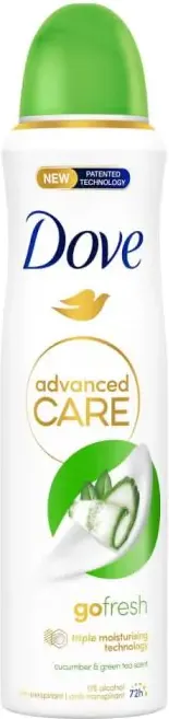 Dove Advanced Care Go Fresh Cucumber & Green Tea Дезодорант спрей против изпотяване за жени 150 мл