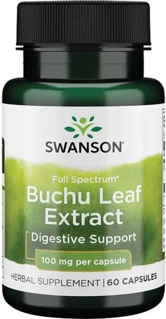 Swanson Full Spectrum Buchu Leaf Extract Широкоспектърен екстракт от бучу лист 100 мг х 60 капсули