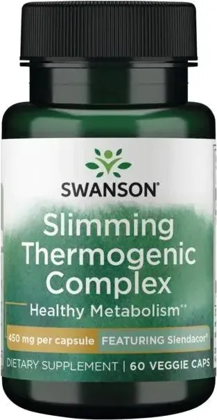 Swanson Slimming Thermogenic Complex - Featuring Slendacor Термогенен комплекс за отслабване 450 мг х 60 капсули