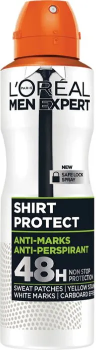 L’Oreal Men Expert Shirt Protect Део спрей против изпотяване за мъже 150 мл