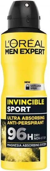 L’Oreal Men Expert Invincible Sport 96h Део спрей против изпотяване за мъже 150 мл