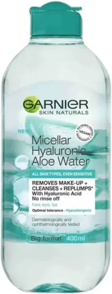Garnier Skin Naturals Hyaluronic Aloe Мицеларна вода с хиалуронова киселина и алое вера 400 мл