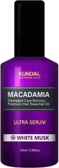 Kundal Macadamia Ultra Serum White Musk Серум за коса с макадамия и аромат бял мускус 100 мл