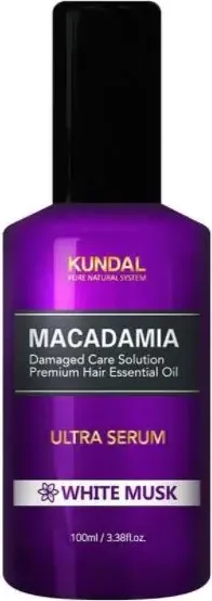 Kundal Macadamia Ultra Serum White Musk Серум за коса с макадамия и аромат бял мускус 100 мл