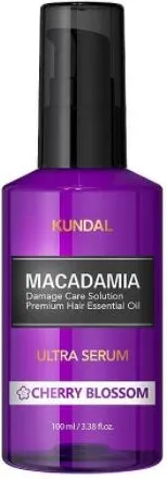 Kundal Macadamia Ultra Serum Cherry Blossom Серум за коса с макадамия и аромат череша 100 мл