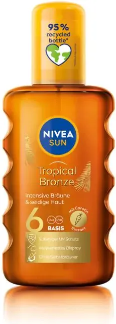 Nivea Sun Carotene Слънцезащитно спрей-олио с каротен SPF6 200 мл