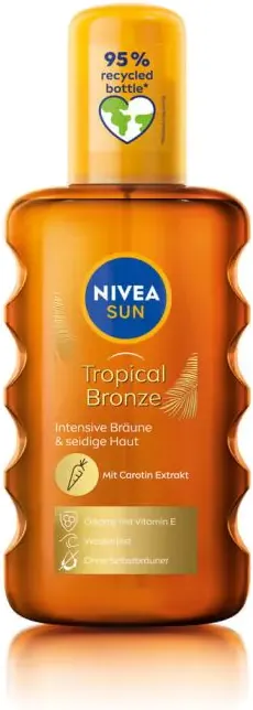 Nivea Sun Tropical Bronze Олио за тен с каротен 200 мл