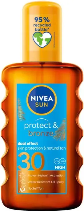 Nivea Sun Protect & Bronze Слънцезащитно олио за активиране на тена SPF30 200 мл