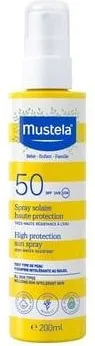 Mustela Слънцезащитен спрей за лице и тяло за бебета и деца SPF50 200 мл