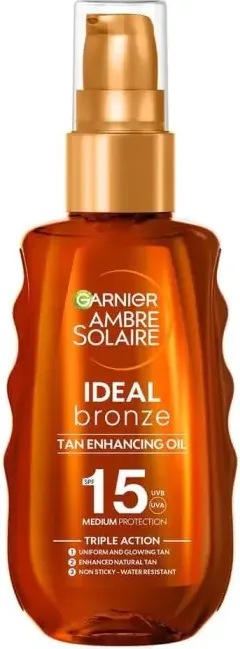 Garnier Ambre Solaire Ideal Bronze Слънцезащитно олио за усилване на тена SPF15 150 мл
