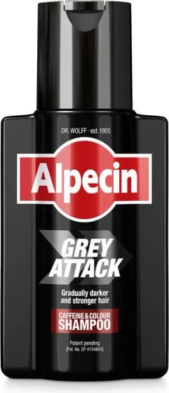 Alpecin Grey Attack Оцветяващ шампоан с кофеин за посивели коси 200 мл