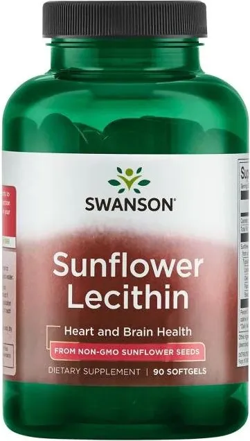 Swanson Sunflower Lecithin Слънчогледов лецитин х 90 софтгел капсули