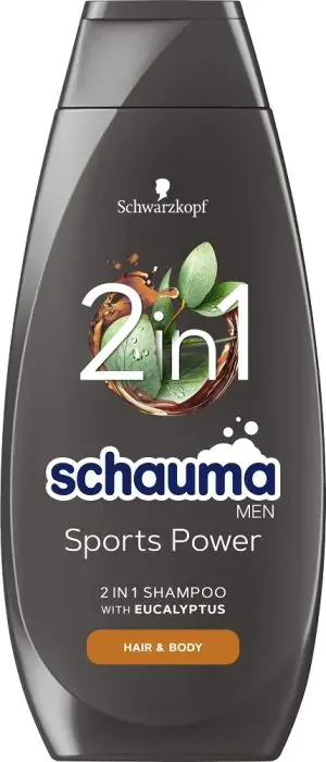 Schauma Men Sports Power 2in1 Мъжки шампоан за коса и тяло 400 мл