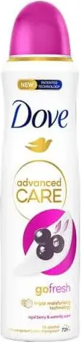 Dove Advanced Care Acai Berry & Waterlily Дезодорант спрей против изпотяване за жени 150 мл