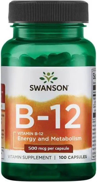 Swanson Vitamin B-12 Витамин В12 500 мкг 100 капсули