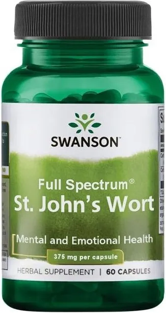 Swanson St. John's Wort Жълт Кантарион 375 мг х 60 капсули