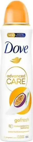 Dove Advanced Care Go Fresh Passion Fruit & Lemon Grass Дезодорант спрей против изпотяване за жени 150 мл