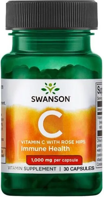 Swanson Vitamin C with Rose Hips Витамин С с шипка 1000 мг х 30 капсули