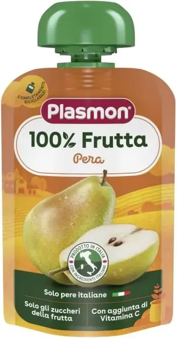 Plasmon 100% Pera Плодова закуска круша за деца 6М+ 100 гр
