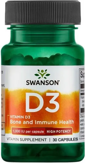 Swanson Vitamin D3 Витамин D3 25 х 30 капсули