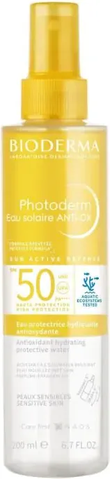 Bioderma Photoderm ANTI-OX Антиоксидантна хидратираща слънцезащитна вода SPF50 200 мл