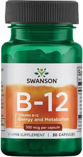 Swanson Vitamin B-12 Витамин B12 500 мг х 30 капсули