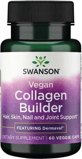 Swanson Vegan Collagen Builder - Featuring Dermaval Веган добавка за изграждане на Колаген х 60 капсули