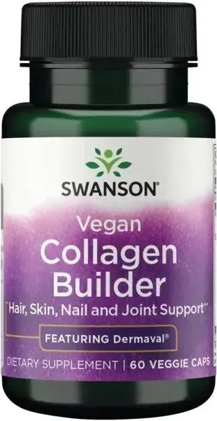 Swanson Vegan Collagen Builder - Featuring Dermaval Веган добавка за изграждане на Колаген х 60 капсули