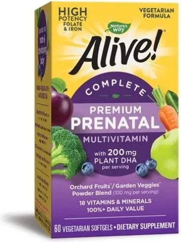 Nature's Way Alive Complete Premium Prenatal Mултивитамини за бременни 60 софтгел капсули