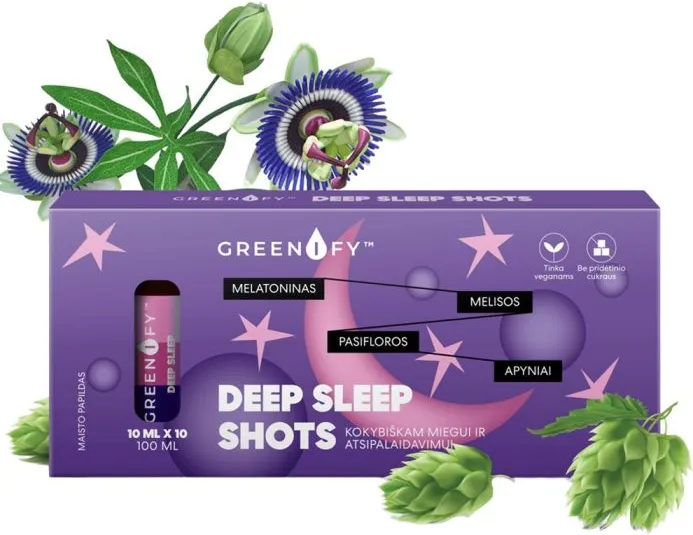 Greenify Deep Sleep shots Шотове за здрав сън доза 10 мл х 10 бр