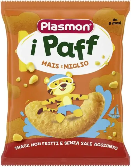 Plasmon Paff Снакс с царевица и просо 8М+ 15 г