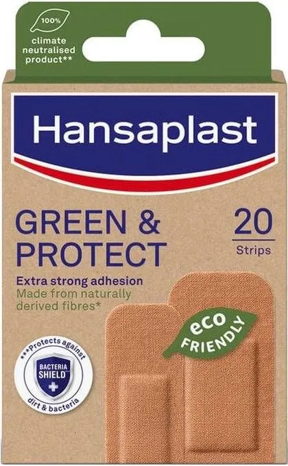 Hansaplast Green & Protect Пластири универсални х 20 броя