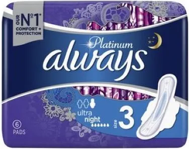 Always Platinum Ultra Night Нощни превръзки x6 бр