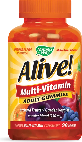 Nature's Way Alive Multi-Vitamin Алайв мултивитамини за възрастни 90 желирани таблетки