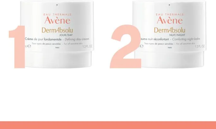 Avene DermAbsolu Фундаментален дневен крем за лице 40 мл + Avene DermAbsolu Възстановяващ нощен балсам за лице 40 мл Комплект