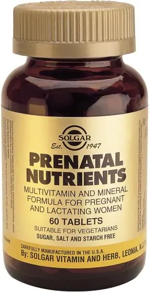Solgar Prenatal Nutrients Нутриенти за бременни x60 таблетки