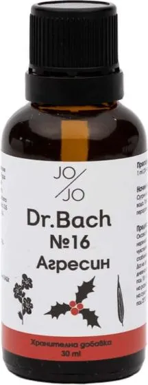 Капки на Dr. Bach №16 Агресия, гняв, конфликти 30 мл Jo and Jo