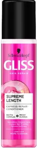 Gliss Supreme Length Express Repair Спрей балсам без отмиване за дълга коса с цъфтящи краища 200 мл