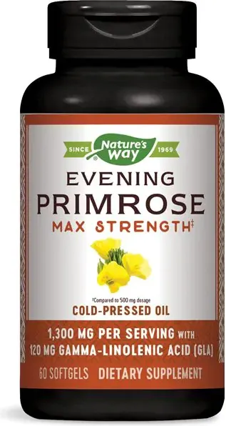 Nature's Way Primrose Max Strength в подкрепа на женското здраве 1300 мг х60 софтгел капсули